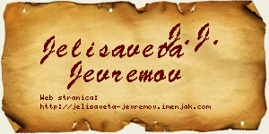 Jelisaveta Jevremov vizit kartica